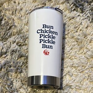 Chik-fil-A (CFA) Coffee Travel Mug/Cup w/ Lid Bun Chicken Pickle 20oz